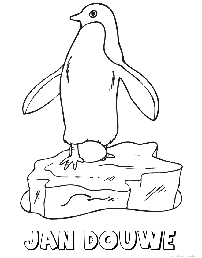 Jan douwe pinguin kleurplaat